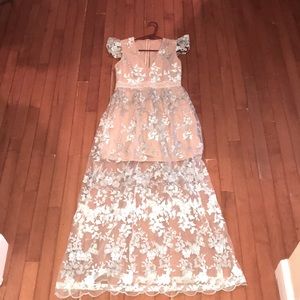 Maxi Dress with sheer bottom